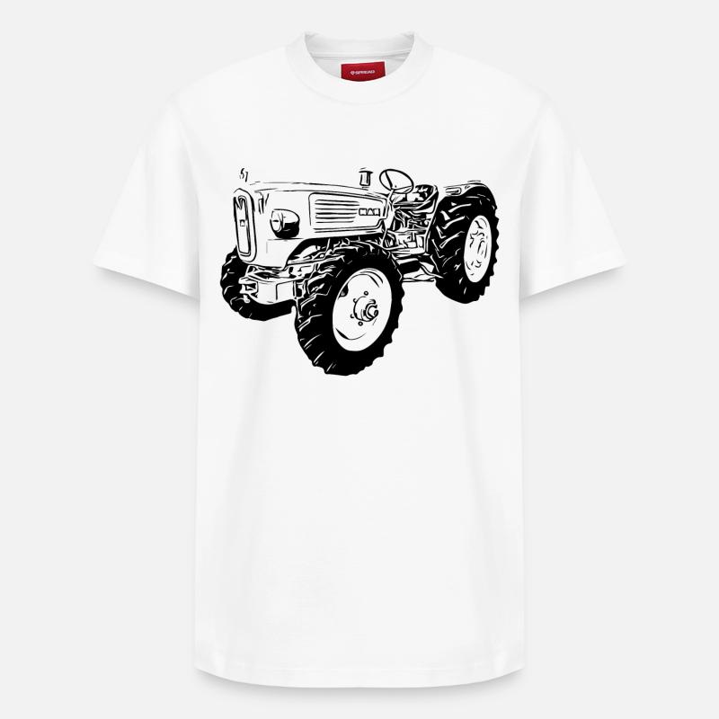 Ackerdiesel Allrad Traktor 4N2 - Relaxed Unisex Supima Cotton T-Shirt – von SPREAD - Weiß