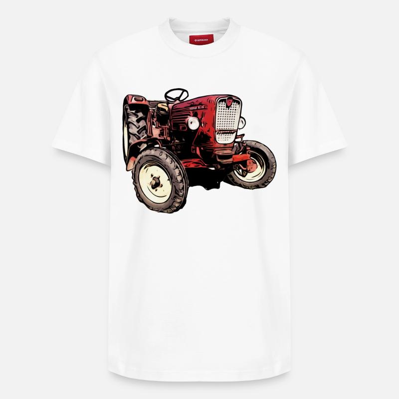 Tracteur Güldner G40 - T-shirt unisexe décontracté en coton Supima – de SPREAD - blanc
