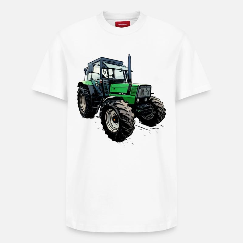 Tracteur DX 4.31 - T-shirt unisexe décontracté en coton Supima – de SPREAD - blanc