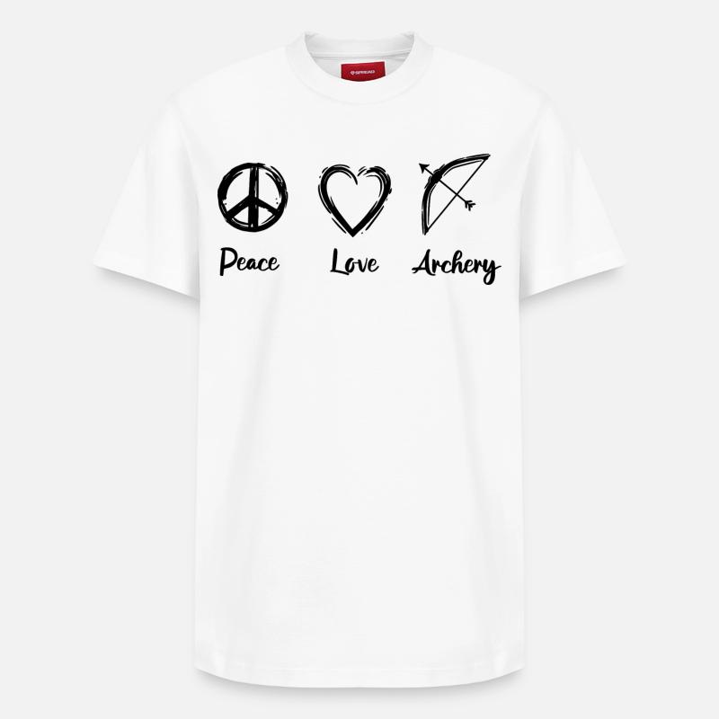 Bogenschützen Routine - Relaxed Unisex Supima Cotton T-Shirt – von SPREAD - Weiß