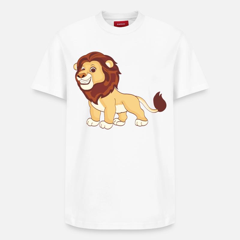 Ein prächtiger Löwe - Relaxed Unisex Supima Cotton T-Shirt – von SPREAD - Weiß