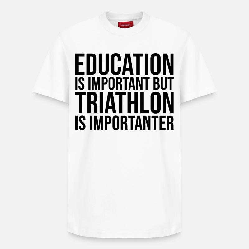 Triathlon - Relaxed Unisex Supima Cotton T-Shirt – von SPREAD - Weiß
