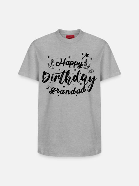 Happy birthday grandad - Relaxed Unisex Supima Cotton T-Shirt – by SPREAD - white