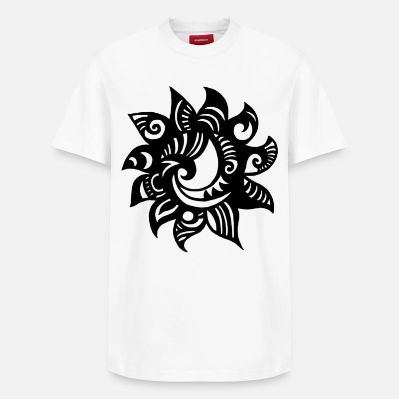 Seltsame schwarze Sonne - Relaxed Unisex Supima Cotton T-Shirt – von SPREAD - Weiß