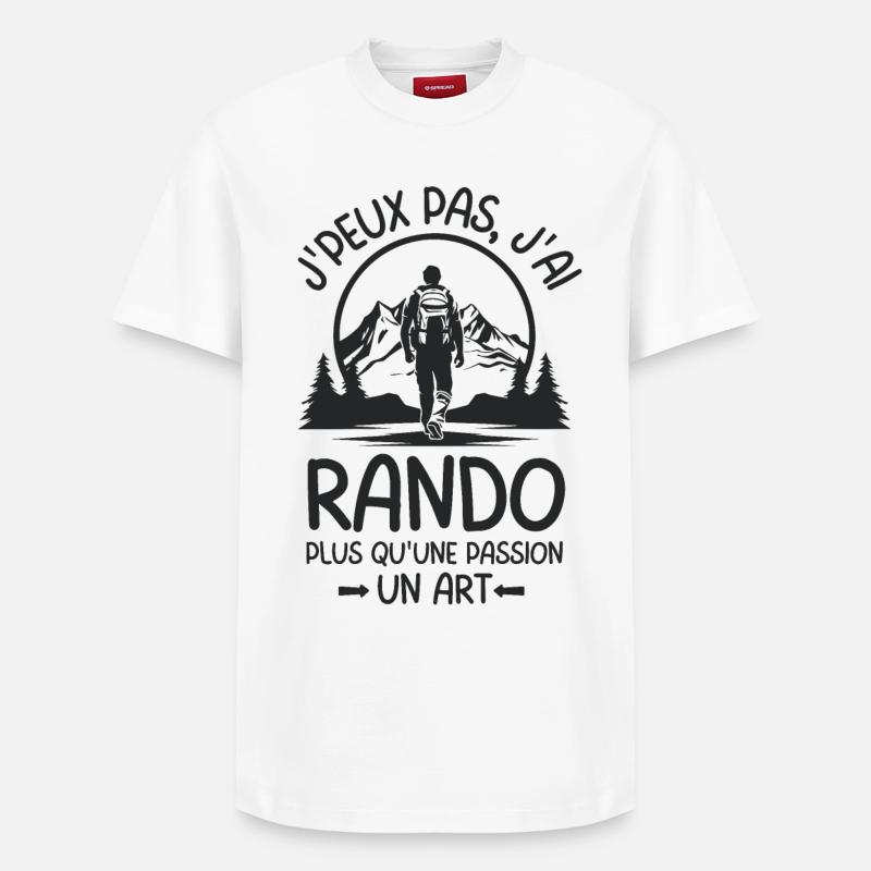 Randonnée Rando - T-shirt unisexe décontracté en coton Supima – de SPREAD - blanc
