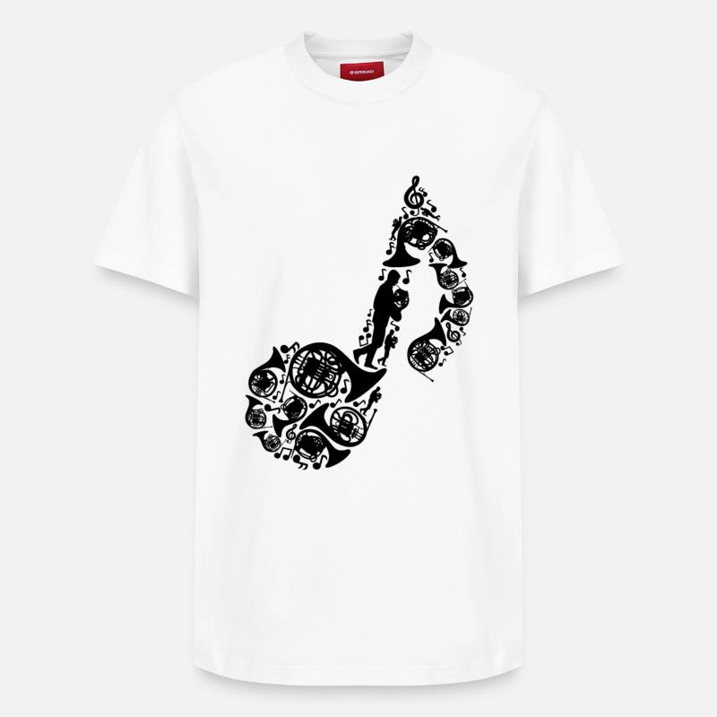 Waldhorn - Relaxed Unisex Supima Cotton T-Shirt – von SPREAD - Weiß
