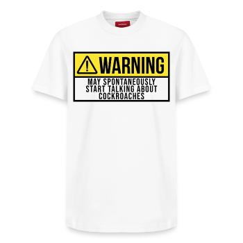 Cafard - T-shirt unisexe décontracté en coton Supima – de SPREAD - blanc - Devant - AI Model Female 172 dark (172cm) & AI Model Male 185 dark (185cm)
