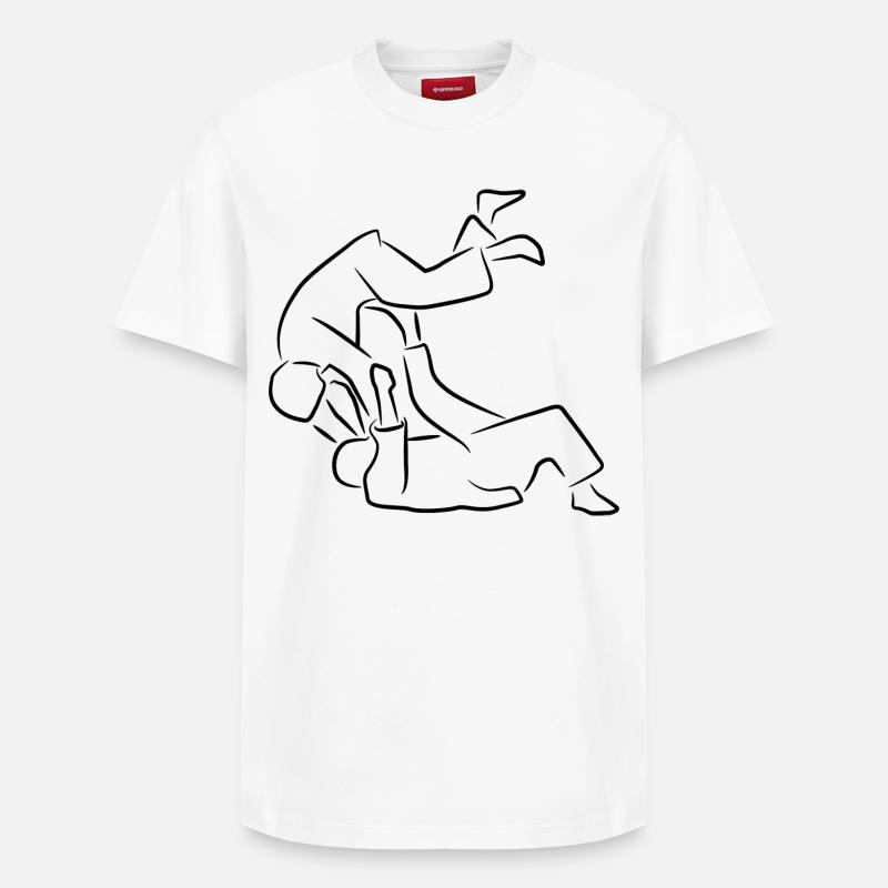 Judo - Relaxed Unisex Supima Cotton T-Shirt – von SPREAD - Weiß