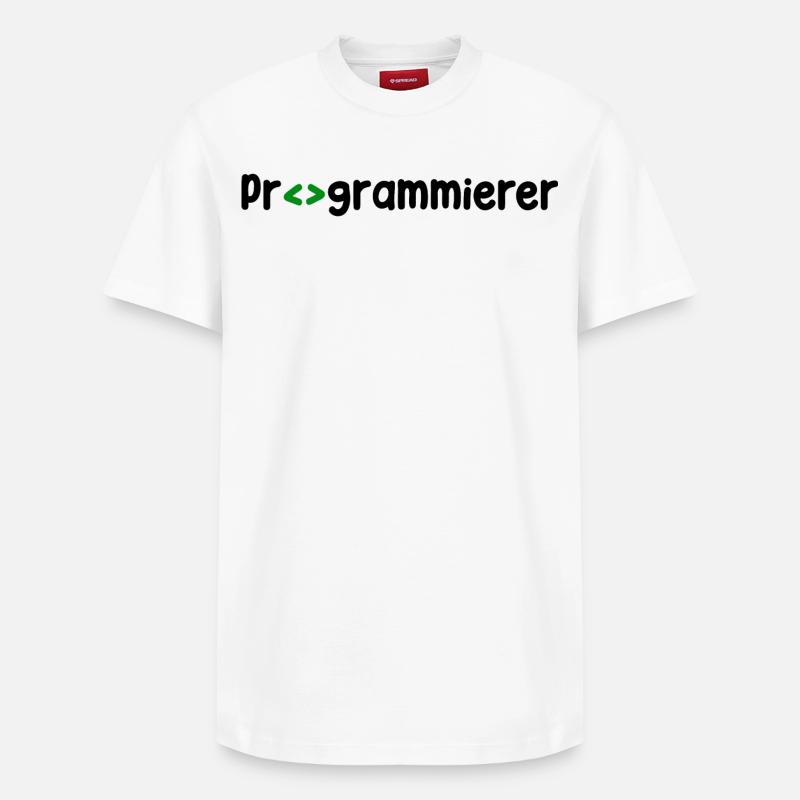 Programmeur, Développeur, Développeur Web, Scripting - T-shirt unisexe décontracté en coton Supima – de SPREAD - blanc