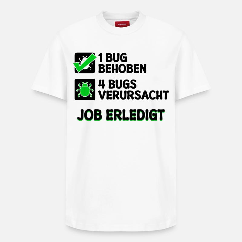 Open Source Bugfixing Bugs Developer Programmier - Relaxed Unisex Supima Cotton T-Shirt – von SPREAD - Weiß