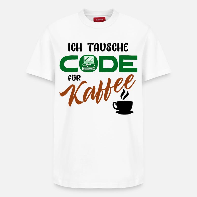 Programmierer Softwareentwickler Developer Code - Relaxed Unisex Supima Cotton T-Shirt – von SPREAD - Weiß