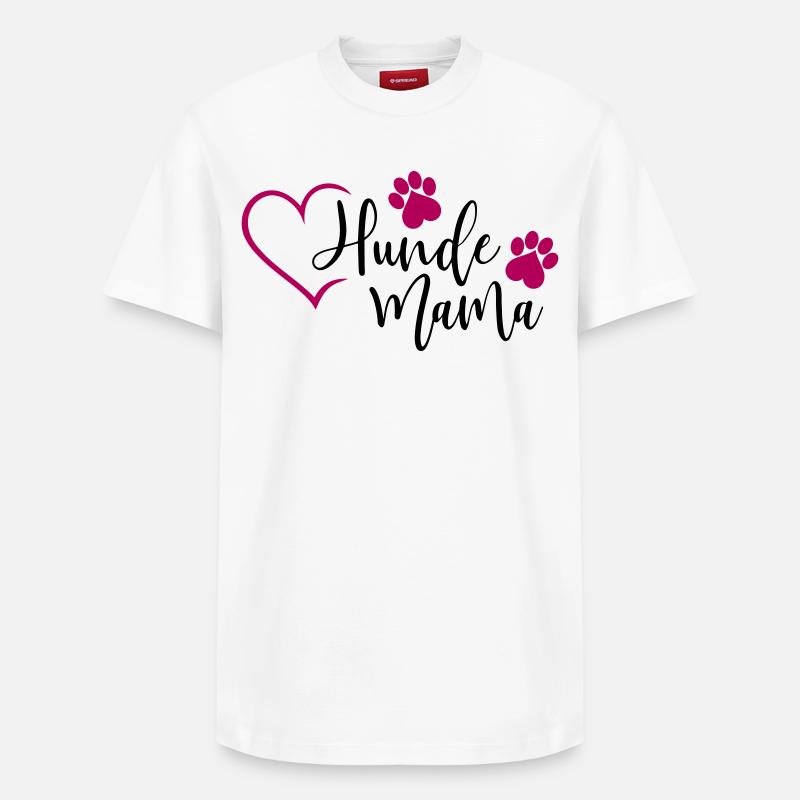 Hund Hunde Mama - Relaxed Unisex Supima Cotton T-Shirt – von SPREAD - Weiß