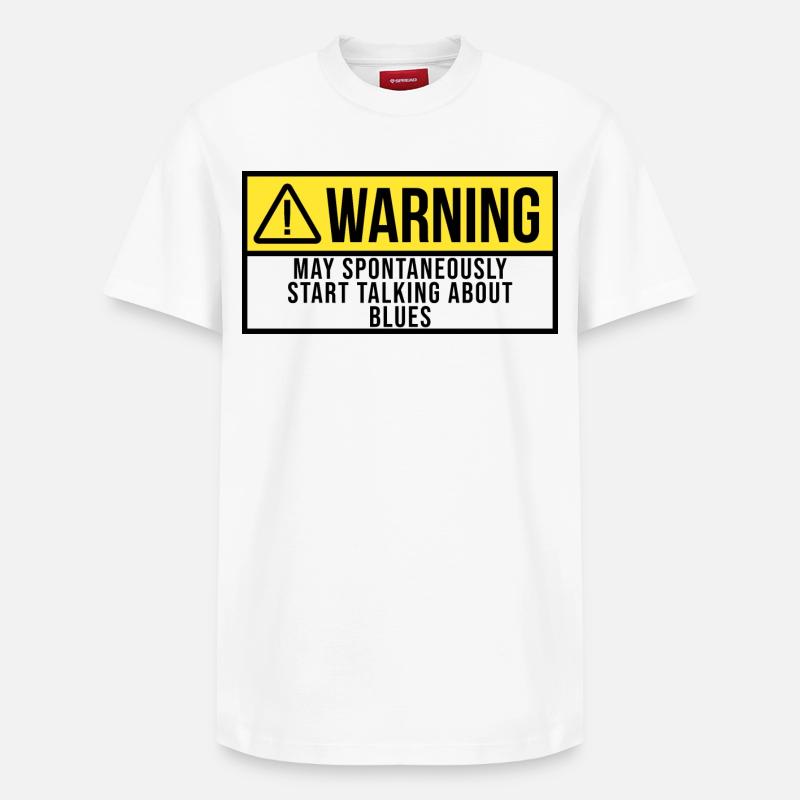 blues - T-shirt unisexe décontracté en coton Supima – de SPREAD - blanc