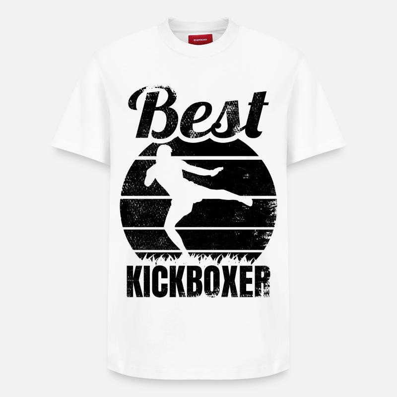 Kickboxer drôle - T-shirt unisexe décontracté en coton Supima – de SPREAD - blanc
