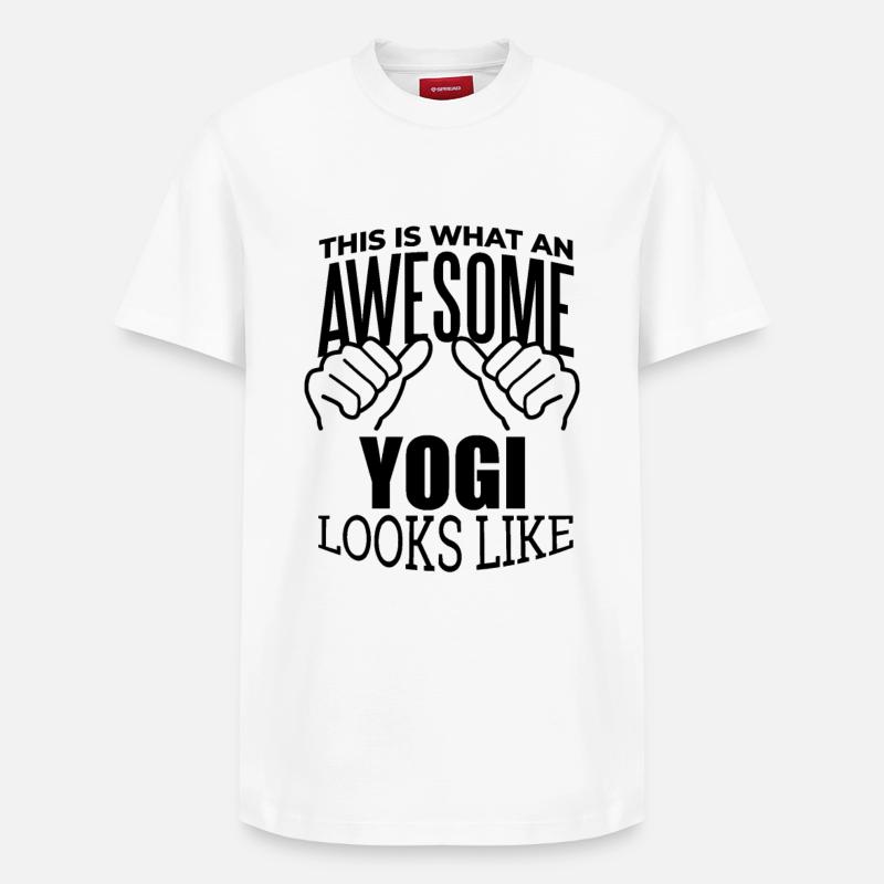 yoga - T-shirt unisexe décontracté en coton Supima – de SPREAD - blanc