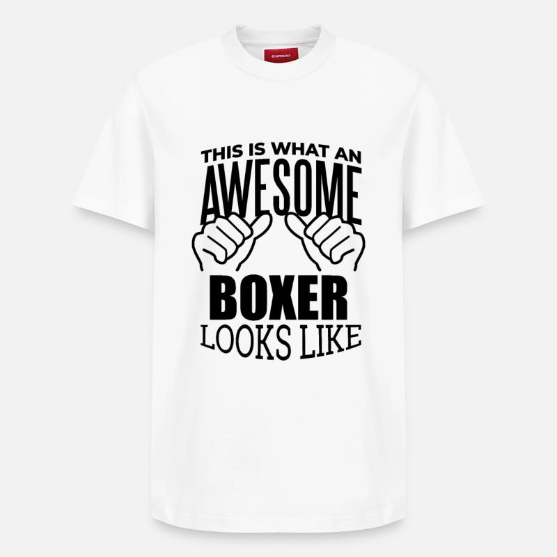 Boxeur - T-shirt unisexe décontracté en coton Supima – de SPREAD - blanc