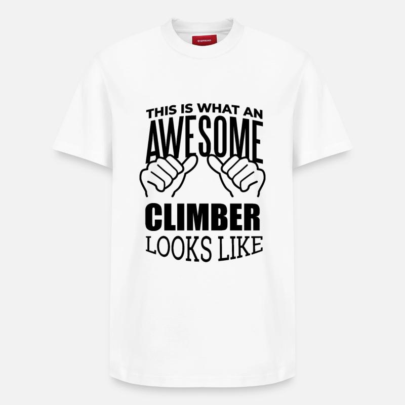 Bergsteiger - Relaxed Unisex Supima Cotton T-Shirt – von SPREAD - Weiß