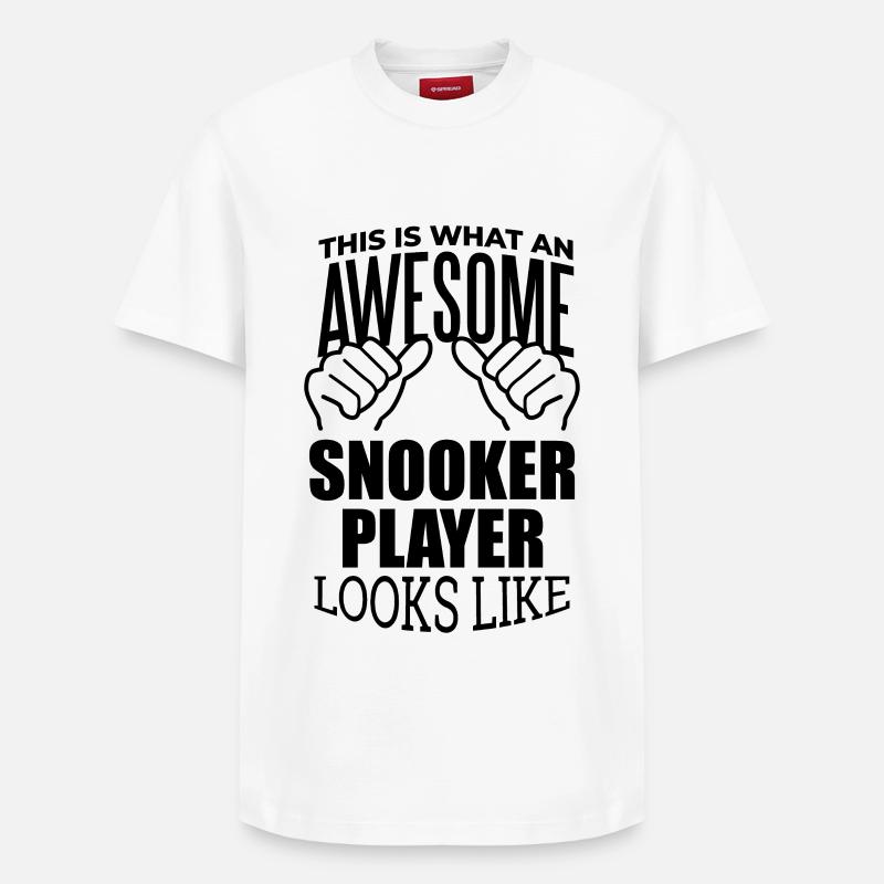Snooker - Relaxed Unisex Supima Cotton T-Shirt – by SPREAD - white