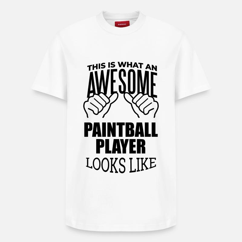 Paintball - T-shirt unisexe décontracté en coton Supima – de SPREAD - blanc