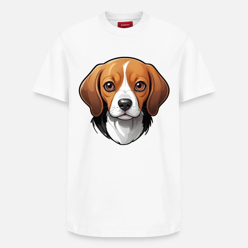 Adorable Beagle - Relaxed Unisex Supima Cotton T-Shirt – von SPREAD - Weiß