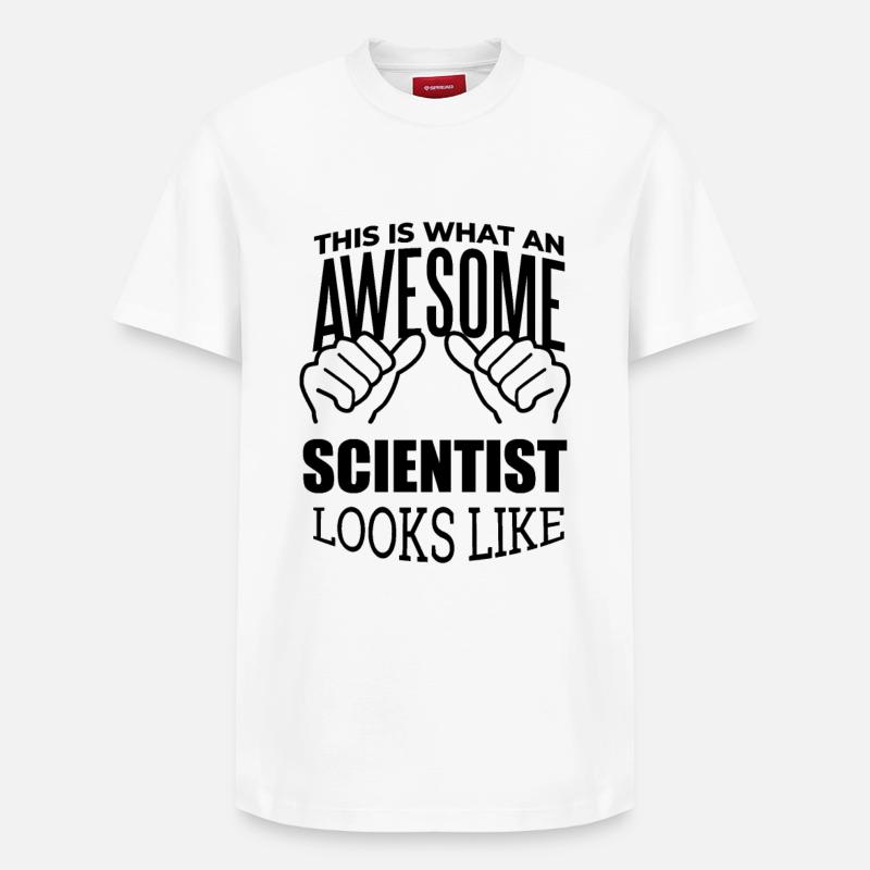 Scientist - Relaxed Unisex Supima Cotton T-Shirt – by SPREAD - white