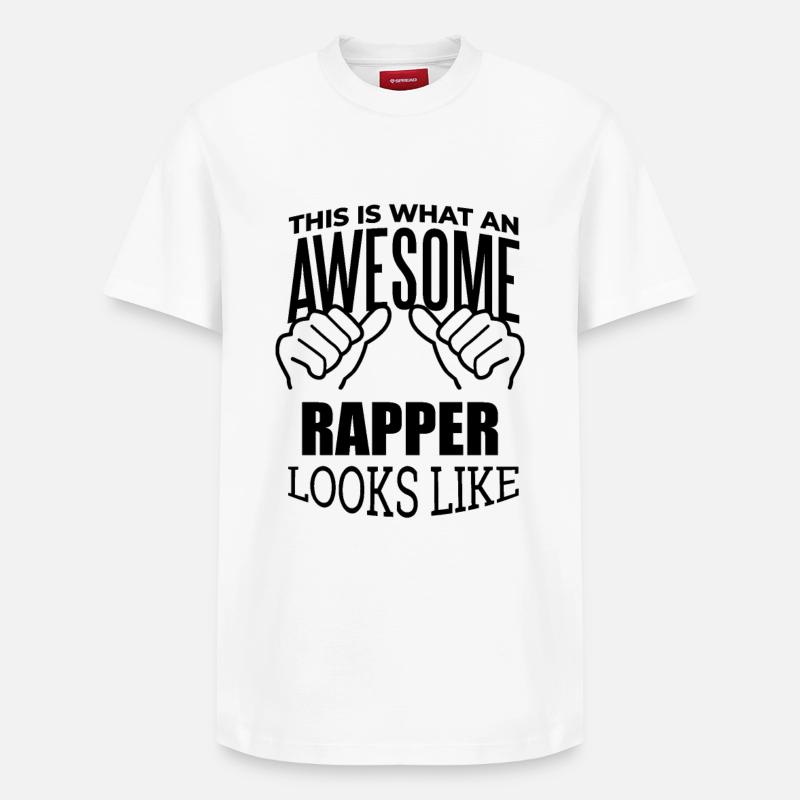 rappeur - T-shirt unisexe décontracté en coton Supima – de SPREAD - blanc