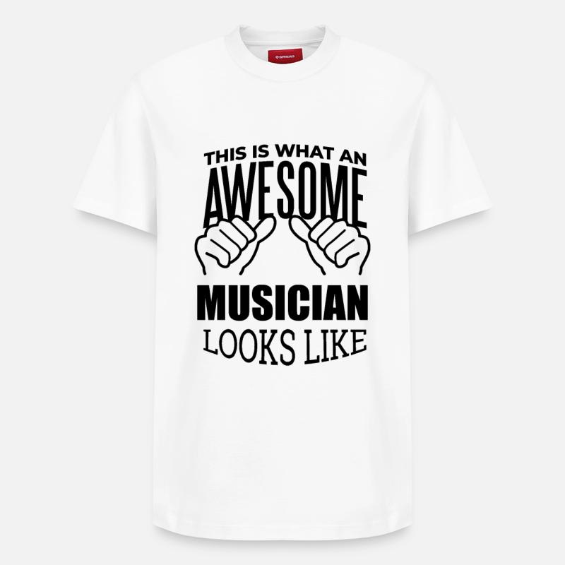 musicien - T-shirt unisexe décontracté en coton Supima – de SPREAD - blanc