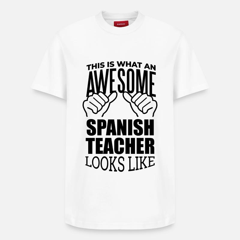 Spanisch - Relaxed Unisex Supima Cotton T-Shirt – von SPREAD - Weiß