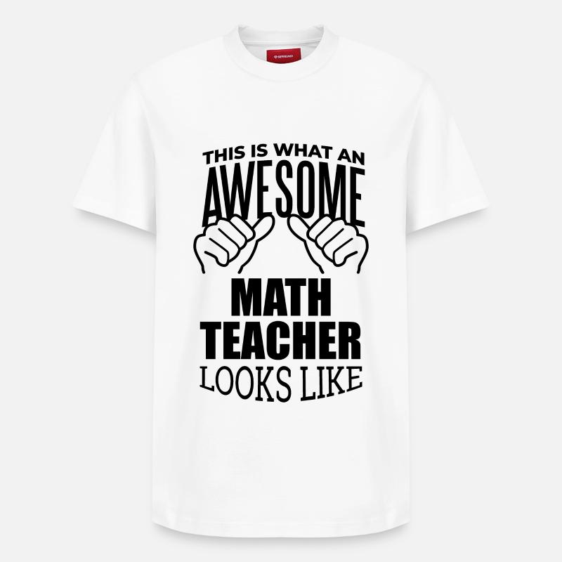 Mathématiques - T-shirt unisexe décontracté en coton Supima – de SPREAD - blanc