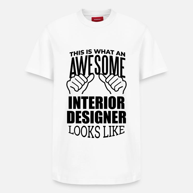 Décorateur d’intérieur - T-shirt unisexe décontracté en coton Supima – de SPREAD - blanc