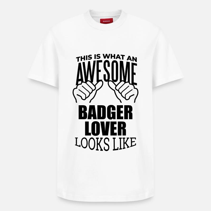 Badger - Relaxed Unisex Supima Cotton T-Shirt – by SPREAD - white