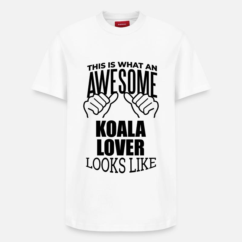 Koala - T-shirt unisexe décontracté en coton Supima – de SPREAD - blanc