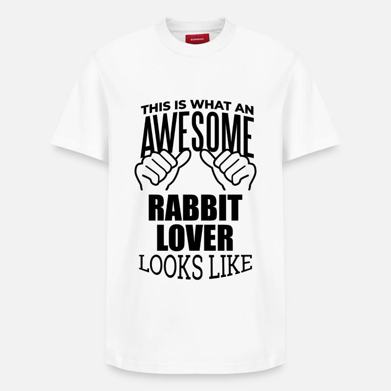 lapin - T-shirt unisexe décontracté en coton Supima – de SPREAD - blanc