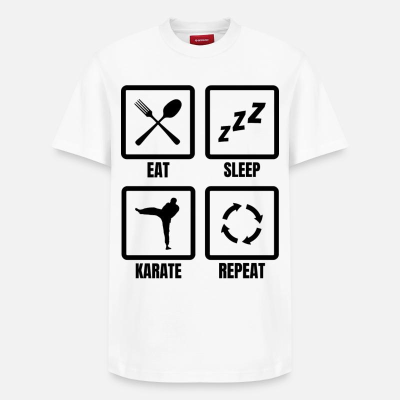 Routine de karaté - T-shirt unisexe décontracté en coton Supima – de SPREAD - blanc