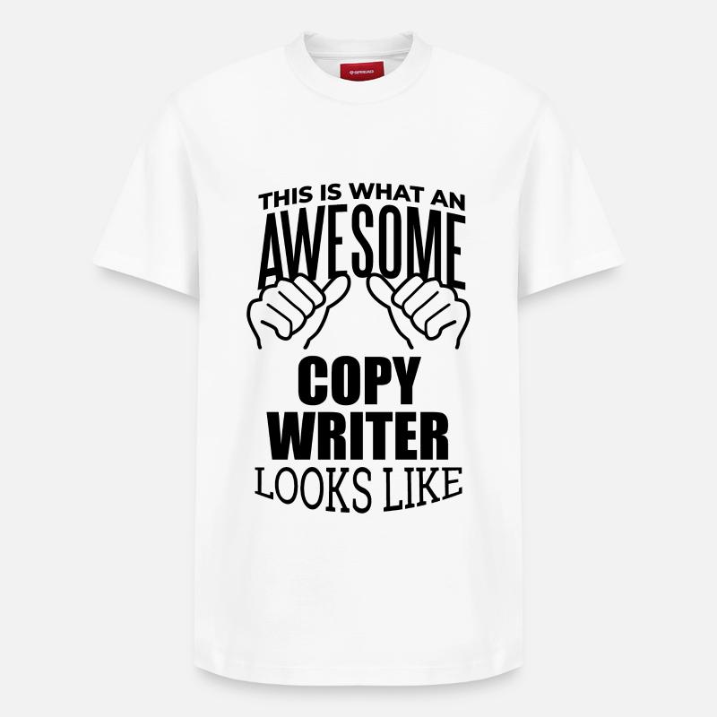 Copywriter - Relaxed Unisex Supima Cotton T-Shirt – by SPREAD - white