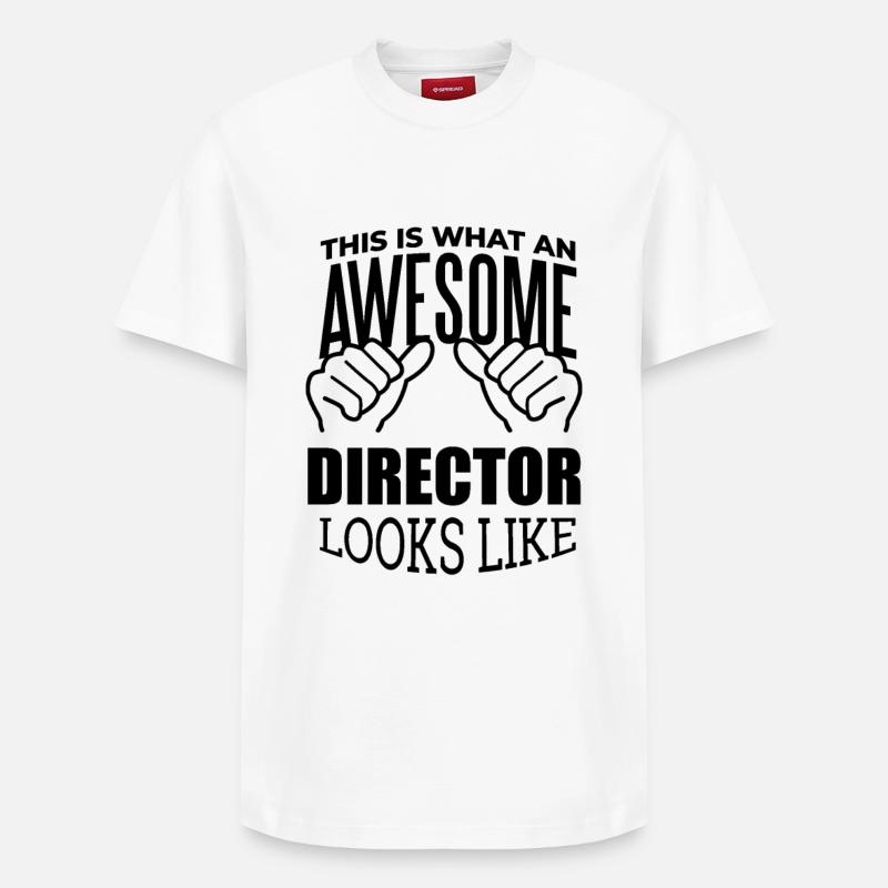 directeur - T-shirt unisexe décontracté en coton Supima – de SPREAD - blanc