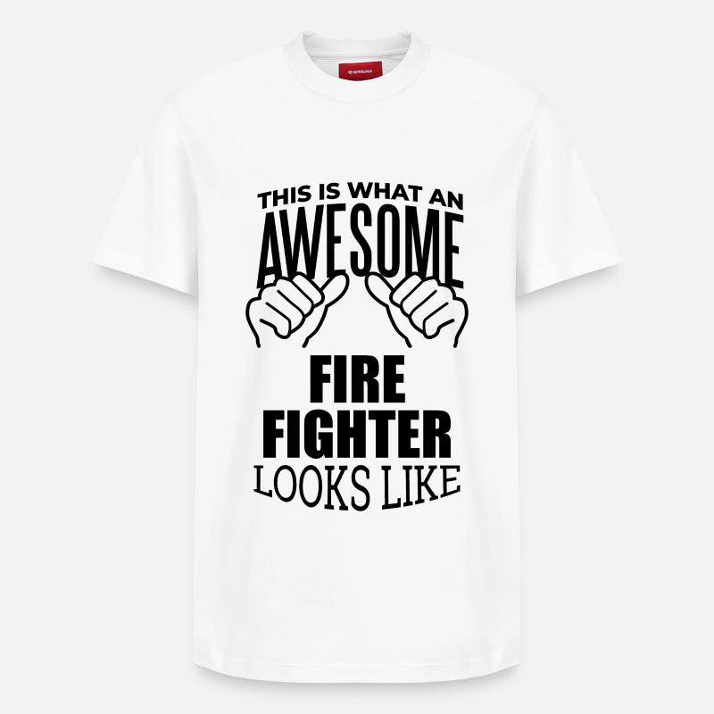 Firefighter - Relaxed Unisex Supima Cotton T-Shirt – by SPREAD - white