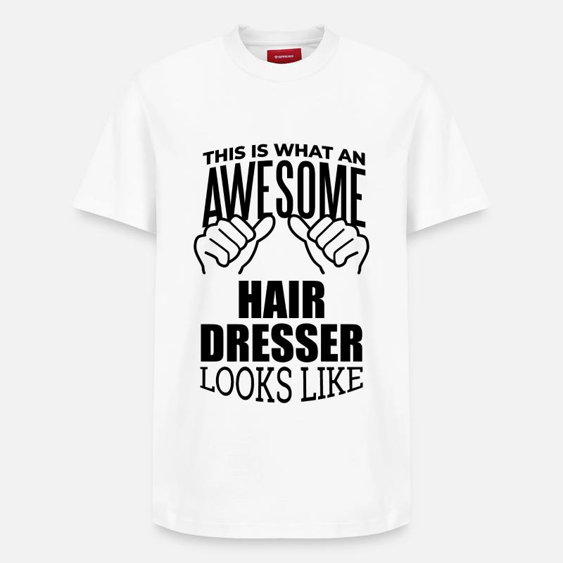 coiffeur - T-shirt unisexe décontracté en coton Supima – de SPREAD - blanc