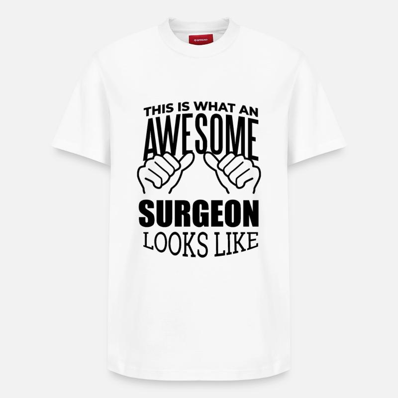 chirurgien - T-shirt unisexe décontracté en coton Supima – de SPREAD - blanc