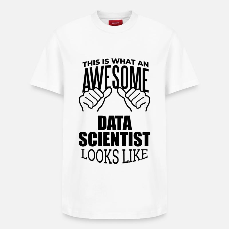 Science des données - T-shirt unisexe décontracté en coton Supima – de SPREAD - blanc