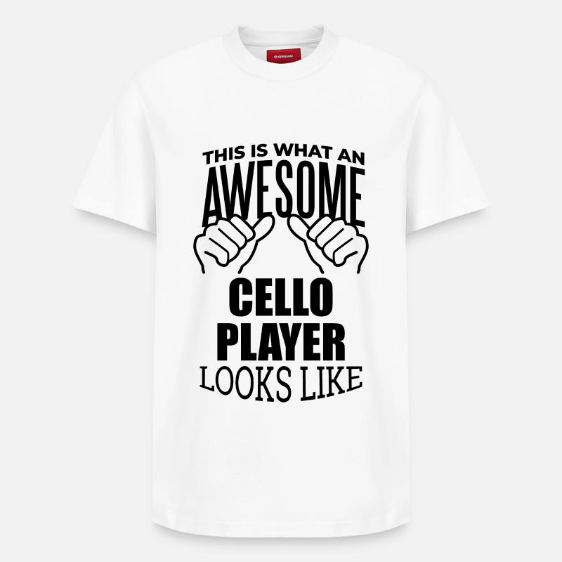 violoncelle - T-shirt unisexe décontracté en coton Supima – de SPREAD - blanc