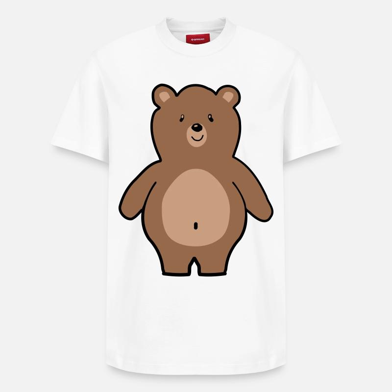 Bär - Relaxed Unisex Supima Cotton T-Shirt – von SPREAD - Weiß