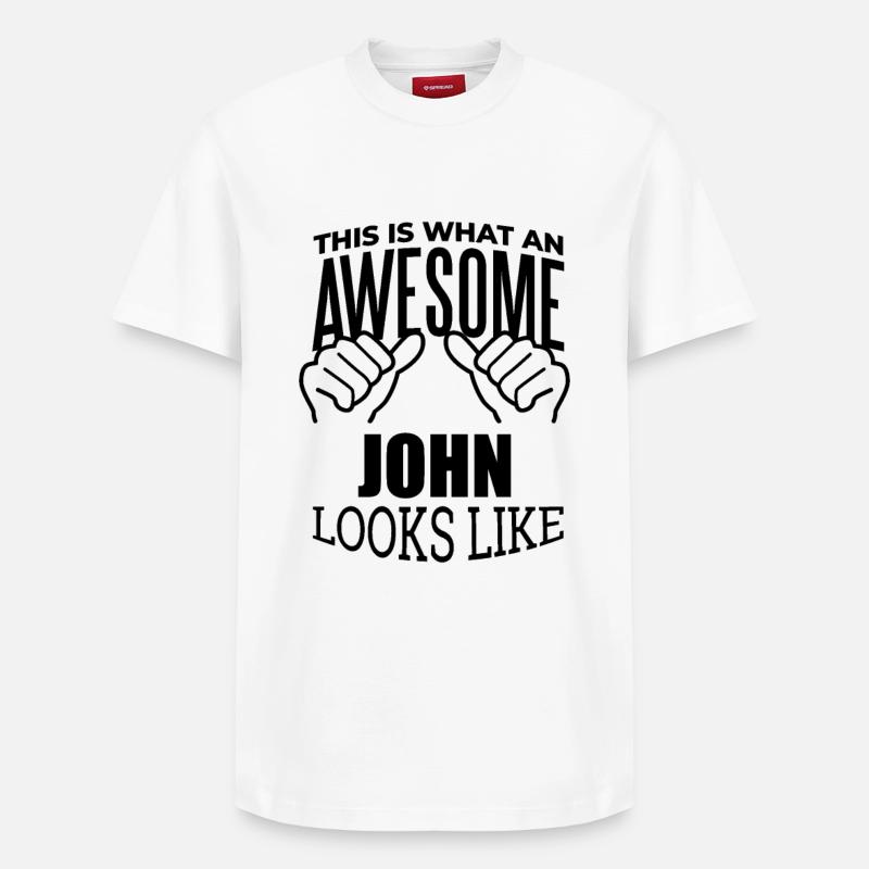 John - Relaxed Unisex Supima Cotton T-Shirt – von SPREAD - Weiß