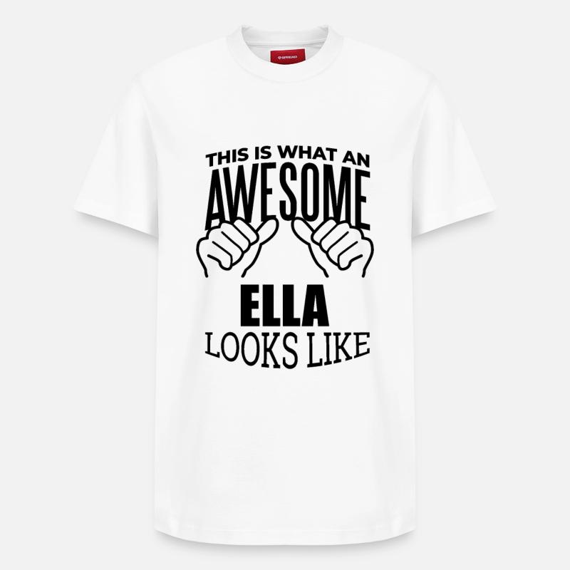 Ella - T-shirt unisexe décontracté en coton Supima – de SPREAD - blanc