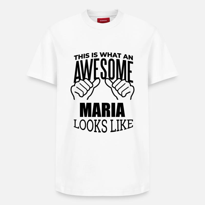 Maria - T-shirt unisexe décontracté en coton Supima – de SPREAD - blanc