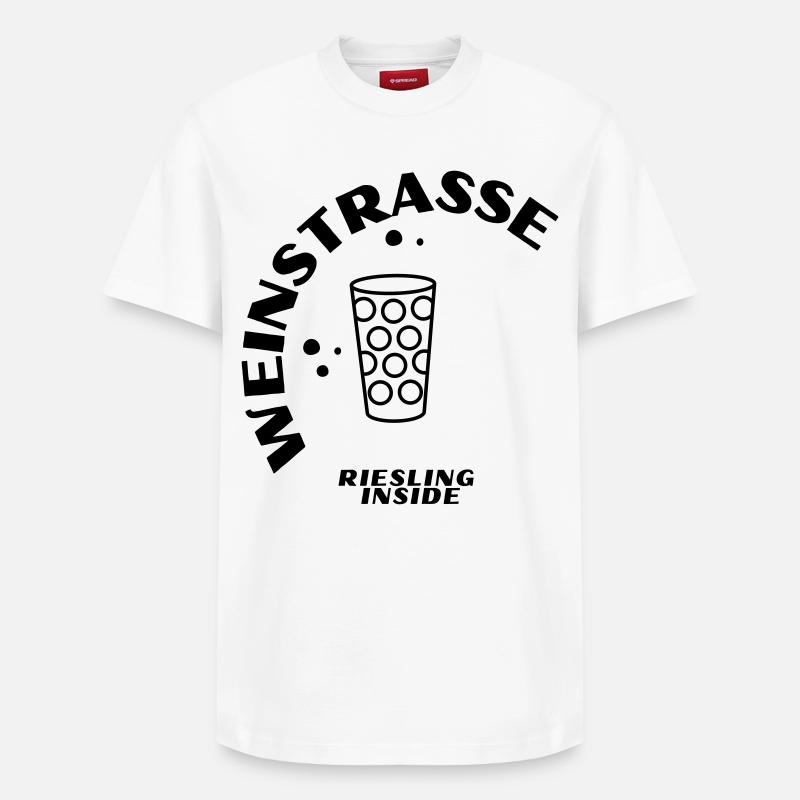 Weinstrasse 24 - Relaxed Unisex Supima Cotton T-Shirt – von SPREAD - Weiß