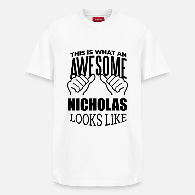 Nicolas - T-shirt unisexe décontracté en coton Supima – de SPREAD - blanc