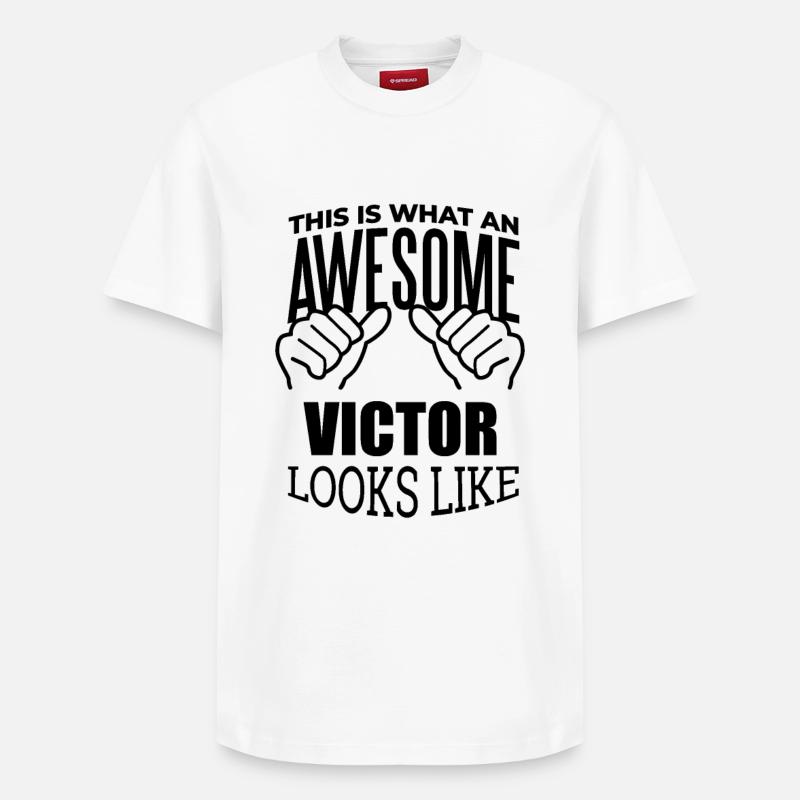 Victor - T-shirt unisexe décontracté en coton Supima – de SPREAD - blanc