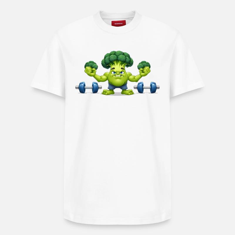 Halophiles de brocoli - T-shirt unisexe décontracté en coton Supima – de SPREAD - blanc