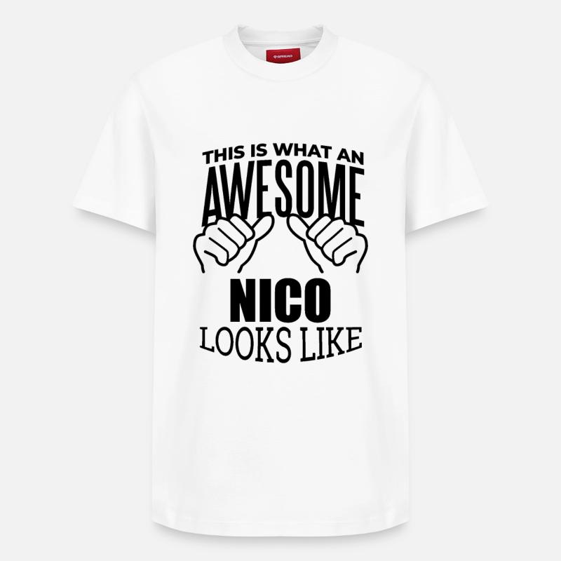 Nico - T-shirt unisexe décontracté en coton Supima – de SPREAD - blanc
